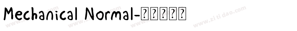 Mechanical Normal字体转换